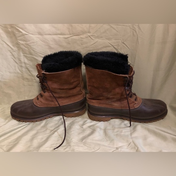 A Sorel Suede Men's Rain & Snow Boots Wool Liner - Picture 6 of 13